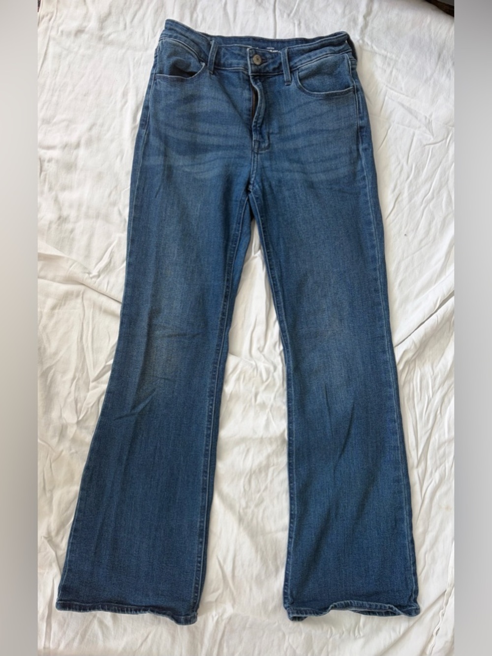 Old Navy Women's Blue High-Rise Flare Jeans